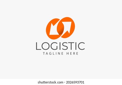 Logistic Logo, arrow design logo template element, vector illustration