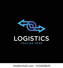 Logistic Logo Arrow Design Logo Template Stock Vector (royalty Free 