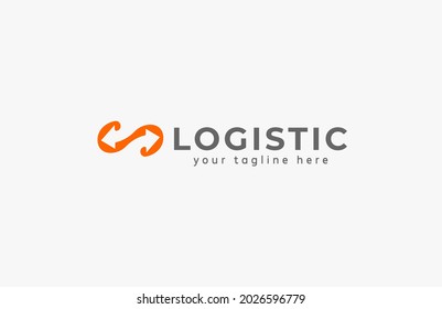 Logistic Logo, arrow logo template  design element, vector illustration