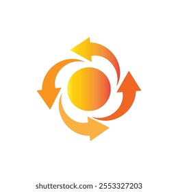 Logistic Logo, arrow logo template design element, vector illustration