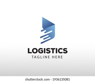logo logístico creativo logo de entrega rápida flecha logo creativo logo