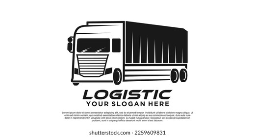 Logistic logo design creative concept Premium Vector Part 5