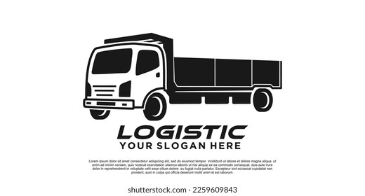 Logistic logo design creative concept Premium Vector Part 3
