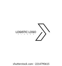 logistic logo design symbol vector