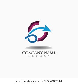 Logistic Logo for express business and delivery company template