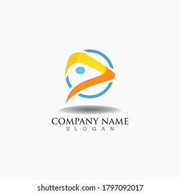 Logistic Logo for express business and delivery company template