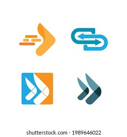Logistic logo express template icon illustration design