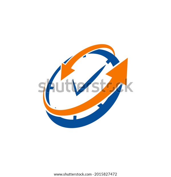 Logistic Logo Icon with\
arrows