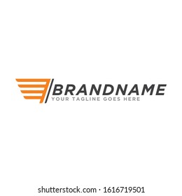 Logistic logo icon template. Arrow logo icon and delivery logo template. Simple design and trendy design style.