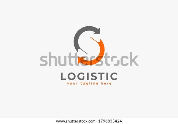 Logistic Logo Letter S Negative Space Stock Vector (Royalty Free ...