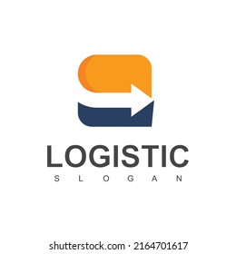 Plantilla De Logotipo Logístico, Icono Comercial De Expedición Y Transporte