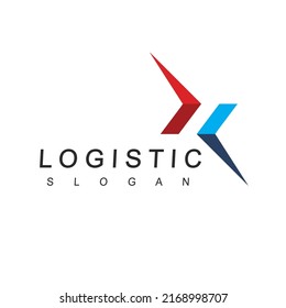 Plantilla De Logotipo Logístico, Icono Comercial De Expedición Y Transporte