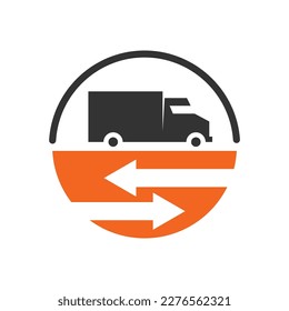 Logistische Logo-Vorlage Symbol Illustration Markenidentität. Einzige und flache Illustration. Vektorgrafik