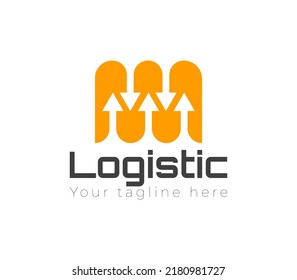 Logistic logo template illustration. Modern, Unique, Creative, Minimal logo vector.