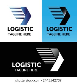 Logistic logo transportation icon template