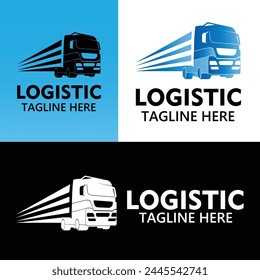 Logistic logo transportation icon template