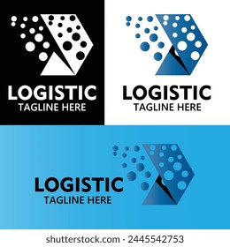 Logistic logo transportation icon template