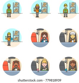 Logistic- Multicolor Icon Set