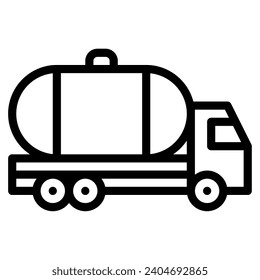 Logistic oil truck object vector illustration