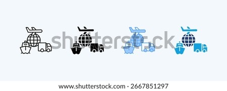 Logistic Outline Icon Multiple Style