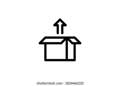 Icono de contorno logístico - Abrir cuadro