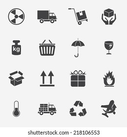 Logistic and packing icon