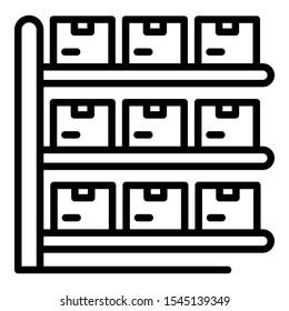 Logistic parcel icon. Outline logistic parcel vector icon for web design isolated on white background