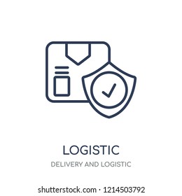 Logistic Protection icon. Logistic Protection linear symbol design from Delivery and logistic collection.