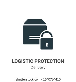 Logistic protection vector icon on white background. Flat vector logistic protection icon symbol sign from modern delivery collection for mobile concept and web apps design.
