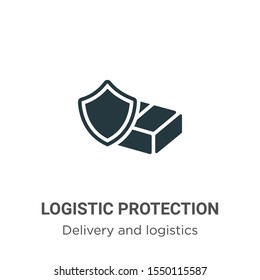 Logistic protection vector icon on white background. Flat vector logistic protection icon symbol sign from modern delivery and logistics collection for mobile concept and web apps design.