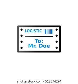 Logistic receipt icon in duo tone color. Send shipping delivery