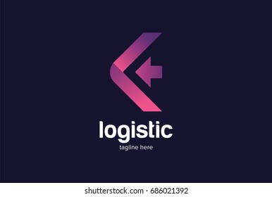 Logistic Send Logo Template Design Vector, Emblem, Design Concept, Creative Symbol, Icon