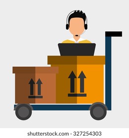 logistic service design, vector illustration eps10 graphic 