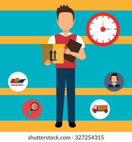 logistic service design, vector illustration eps10 graphic 