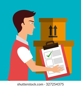 logistic service design, vector illustration eps10 graphic 