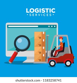 logistic services with computer