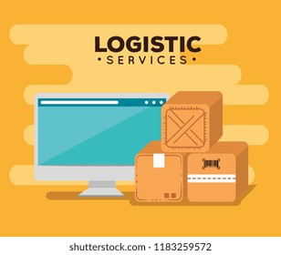 logistic services with computer