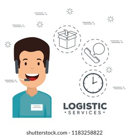 logistic services with support agent