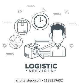 logistic services with support agent