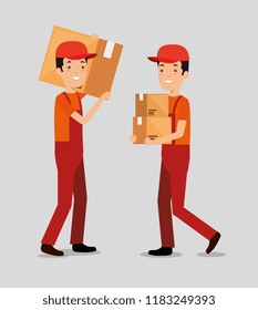 logistic services with team delivery workers