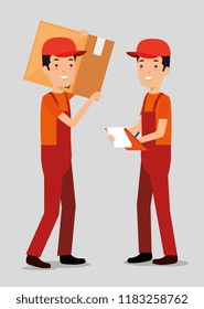 logistic services with team delivery workers