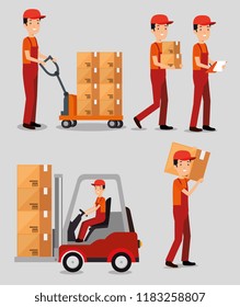 logistic services with team delivery workers