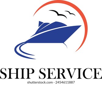 Logistic Ship and Express Delivery Logo, Cargo Logo design. Logistics and Transport Logo