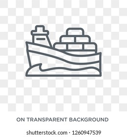 Logistic Ship icon. Logistic Ship design concept from Delivery and logistic collection. Simple element vector illustration on transparent background.