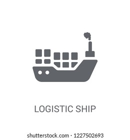 Logistic Ship icon. Trendy Logistic Ship logo concept on white background from Delivery and logistics collection. Suitable for use on web apps, mobile apps and print media.
