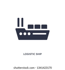 logistic ship isolated icon. Simple element illustration from delivery and logistics concept. logistic ship editable logo symbol design on white background. Can be use for web and mobile.