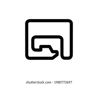 Logistic ship for shipping import export trade sail over ocean flat design style logo illustration with black color