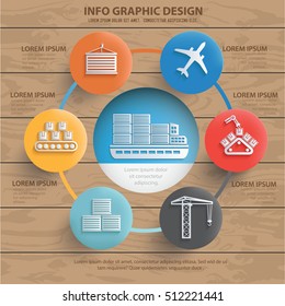 Logistic and shipping concept design,vector