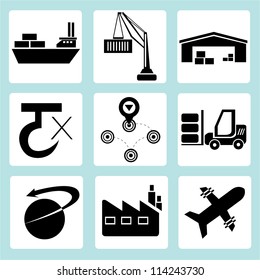 logistic, shipping icon set
