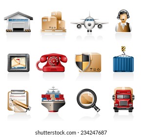 Logistic and shipping icons